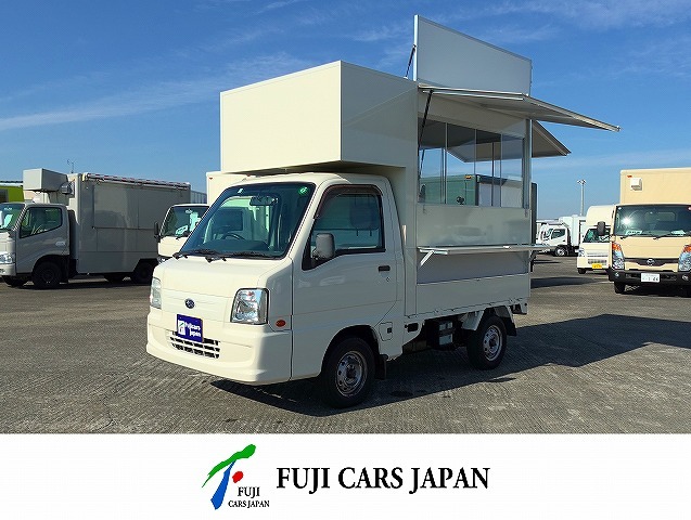 サンバー 移動販売車 キッチンカー　2面販売窓